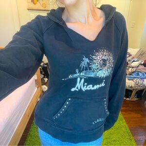 y2k maurice’s miami rhinestone graphic 2000’s hoodie